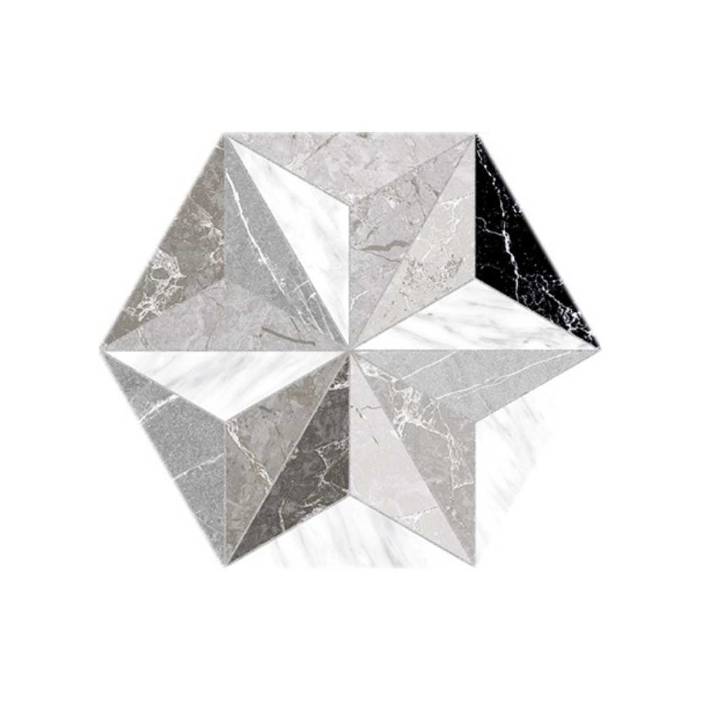 Osiris 8" x 9" Grey Porcelain Matte Tile