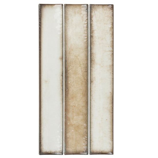 Sakura Fluted 4.5" x 9" Beige Porcelain Glossy Tile