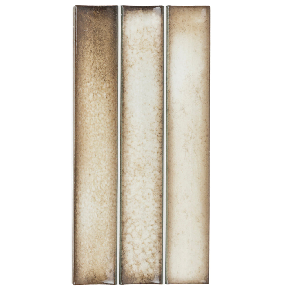 Sakura Fluted 4.5" x 9" Beige Porcelain Glossy Tile