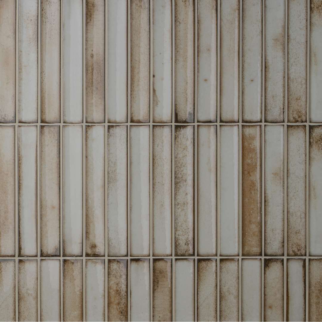 Sakura Fluted 4.5" x 9" Beige Porcelain Glossy Tile