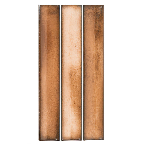 Sakura Fluted 4.5" x 9" Caramel Porcelain Glossy Tile