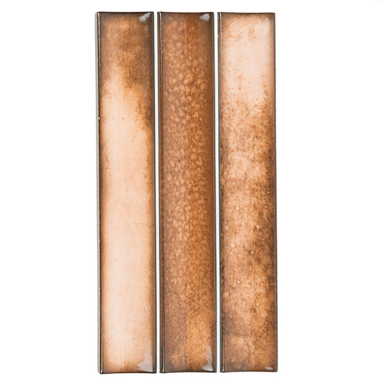 Sakura Fluted 4.5" x 9" Caramel Porcelain Glossy Tile