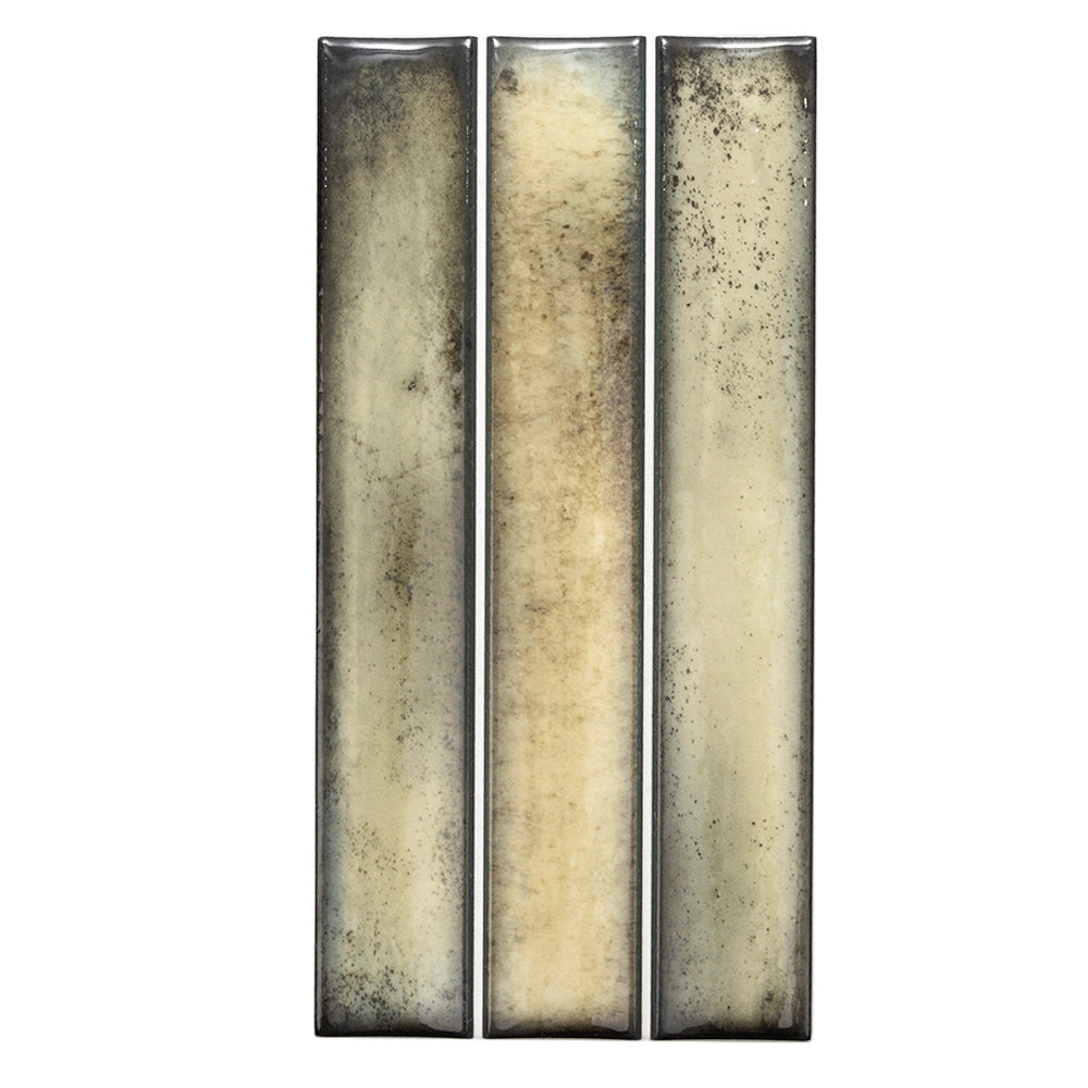 Sakura Fluted 4.5" x 9" Khaki Porcelain Glossy Tile