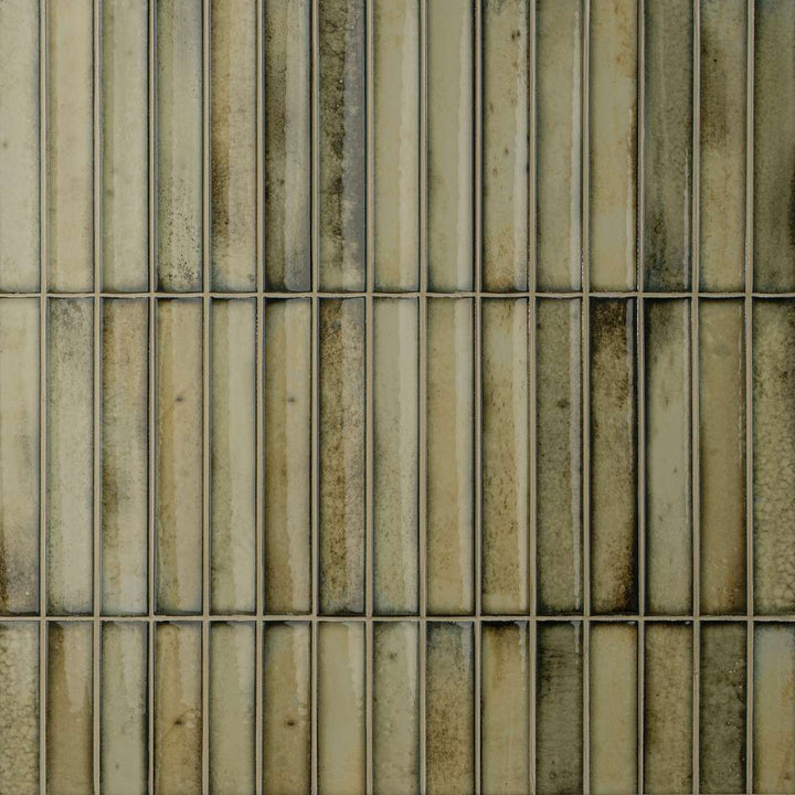 Sakura Fluted 4.5" x 9" Khaki Porcelain Glossy Tile