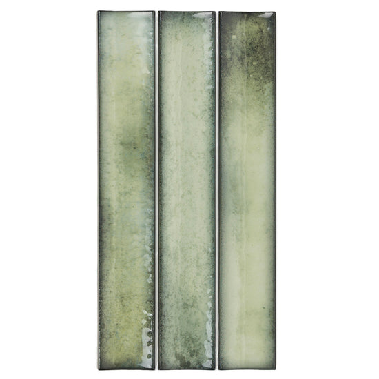 Sakura Fluted 4.5" x 9" Salvia Porcelain Glossy Tile