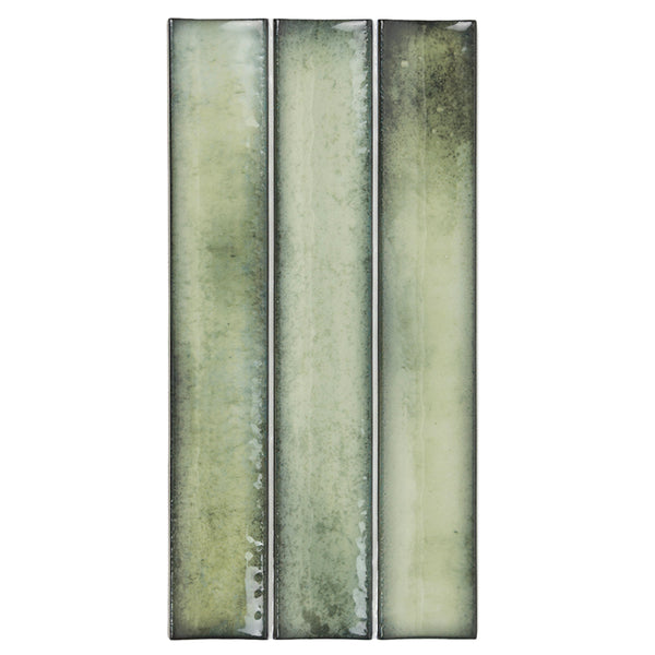 Sakura Fluted 4.5" x 9" Salvia Porcelain Glossy Tile