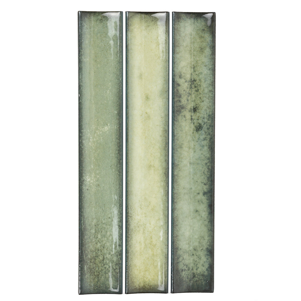 Sakura Fluted 4.5" x 9" Salvia Porcelain Glossy Tile