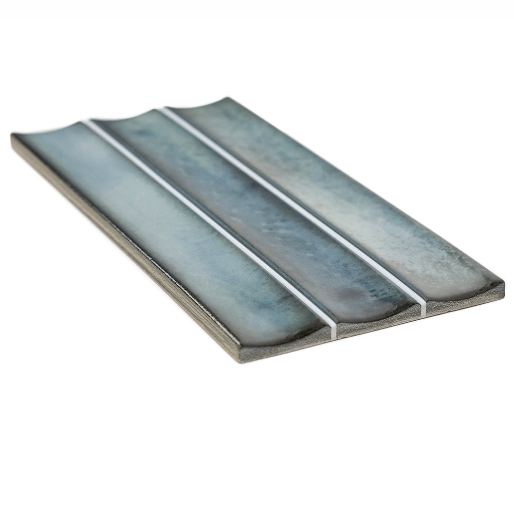 Sakura Fluted 4.5x9 Sea Blue 6.86sf/cs