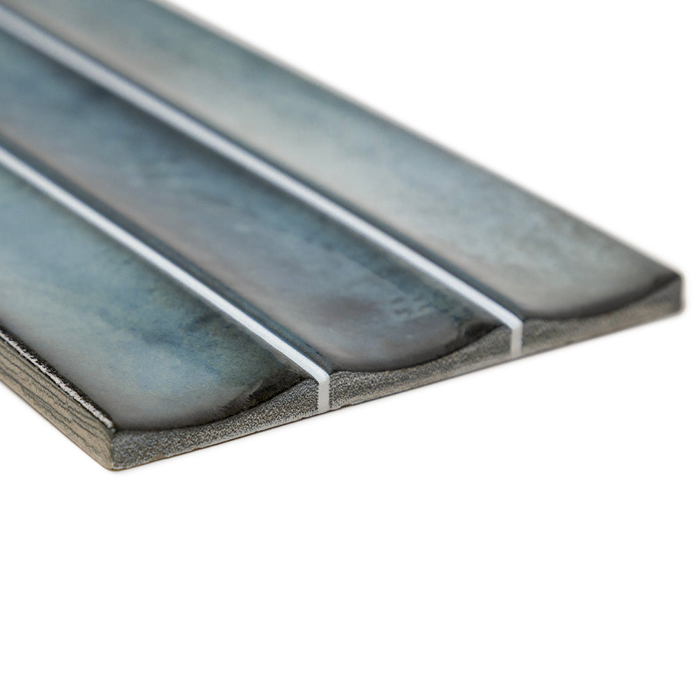 Sakura Fluted 4.5x9 Sea Blue 6.86sf/cs