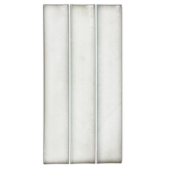 Sakura Fluted 4.5" x 9" Snow Porcelain Glossy Tile