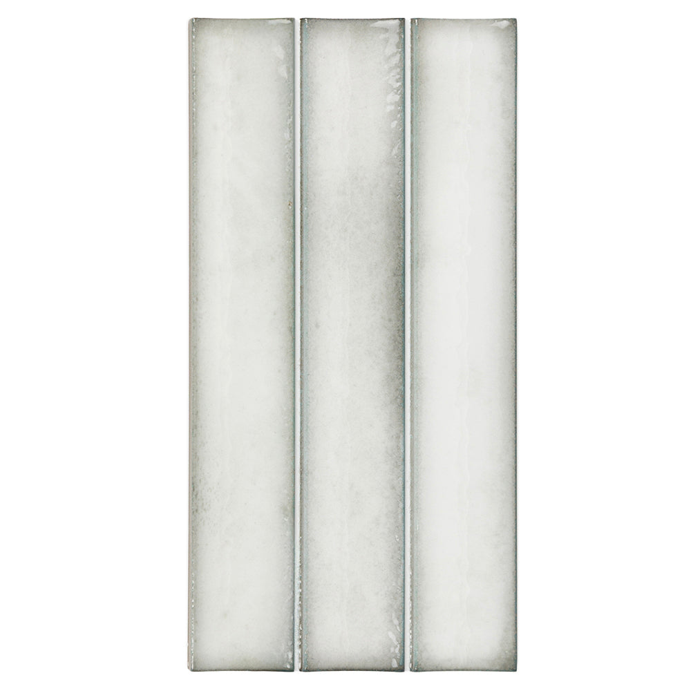 Sakura Fluted 4.5" x 9" Snow Porcelain Glossy Tile