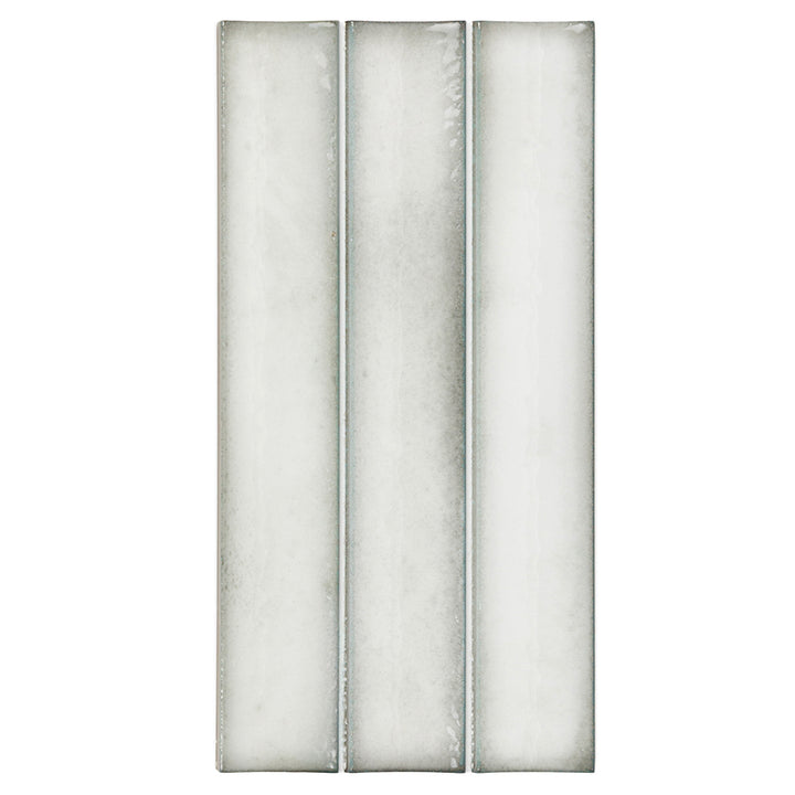 Sakura Fluted 4.5" x 9" Snow Porcelain Glossy Tile