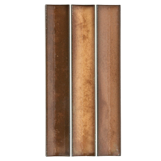 Sakura Fluted 4.5" x 9" Walnut Porcelain Glossy Tile