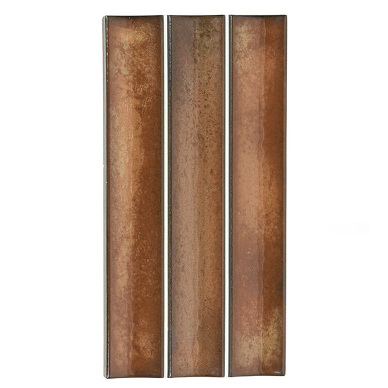 Sakura Fluted 4.5" x 9" Walnut Porcelain Glossy Tile