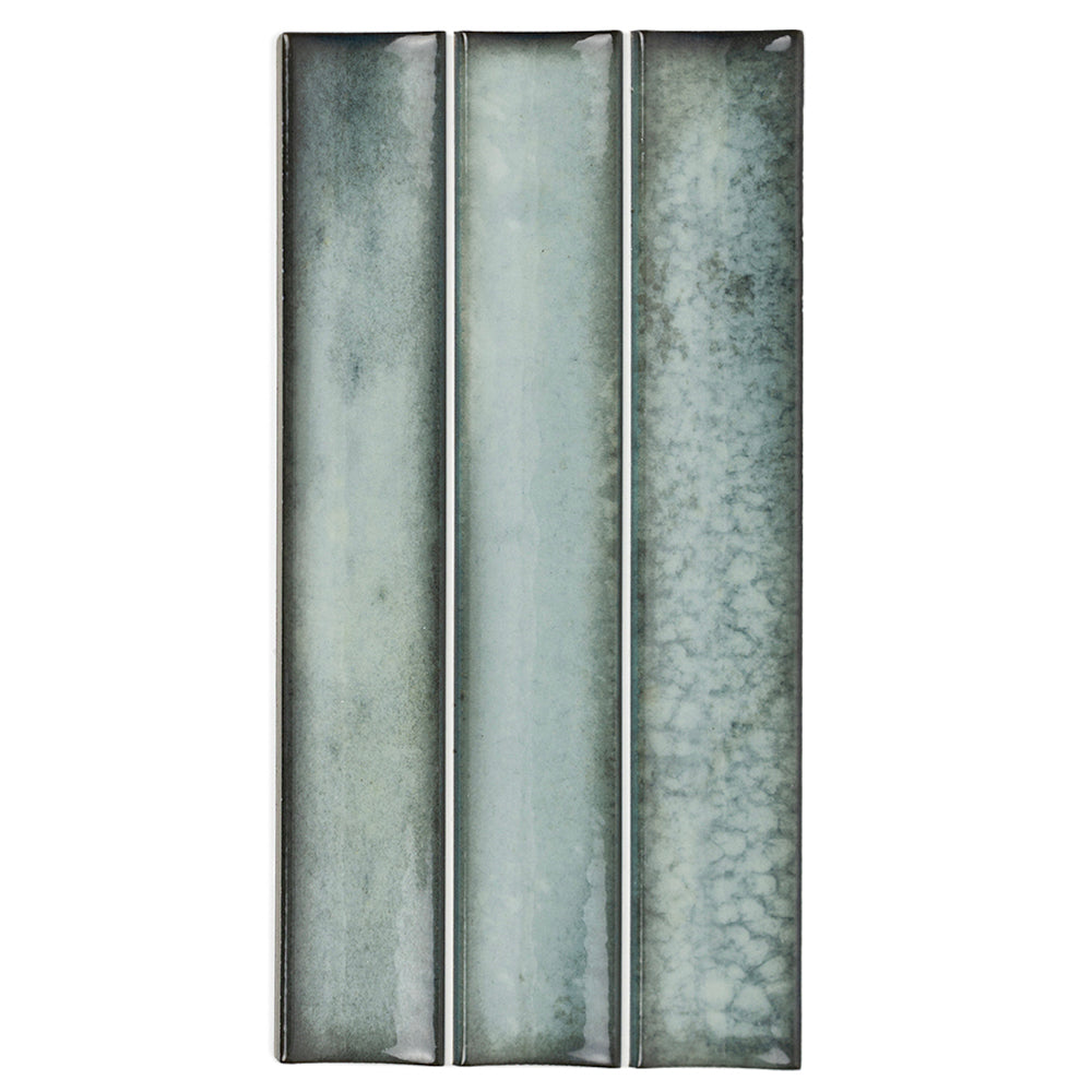 Sakura Fluted 4.5" x 9" Winter Blue Porcelain Glossy Tile