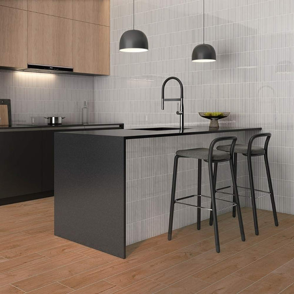 Castilla 14"x14" Ash Ceramic Glossy Tile