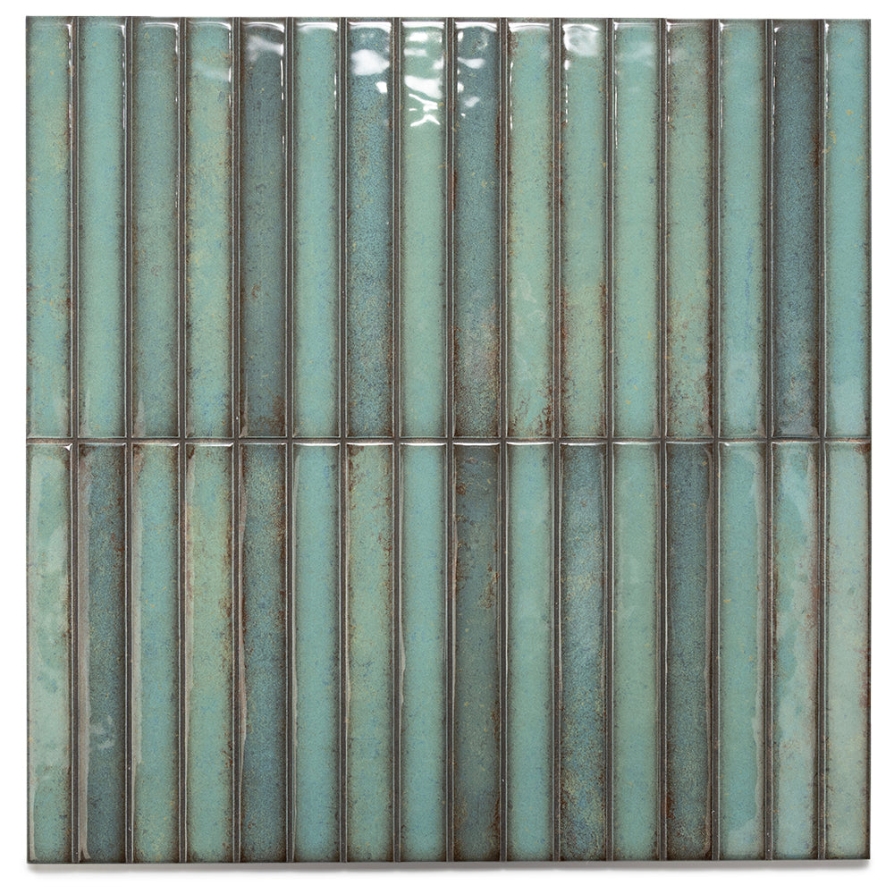 Castilla 14"x14" Emerald Ceramic Glossy Tile