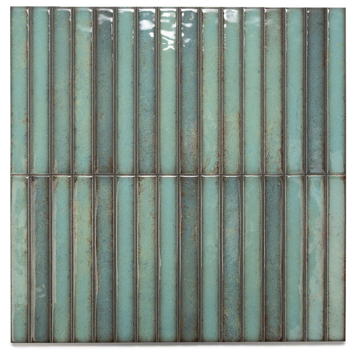 Castilla 14"x14" Emerald Ceramic Glossy Tile