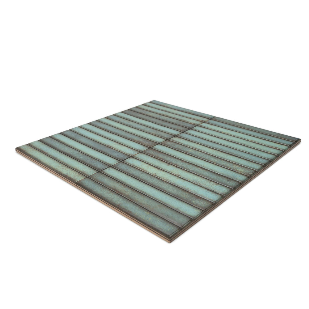 Castilla 14"x14" Emerald Ceramic Glossy Tile