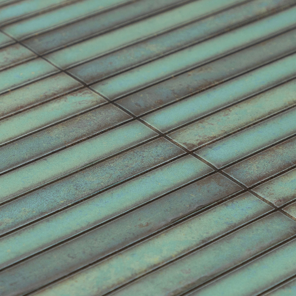 Castilla 14"x14" Emerald Ceramic Glossy Tile