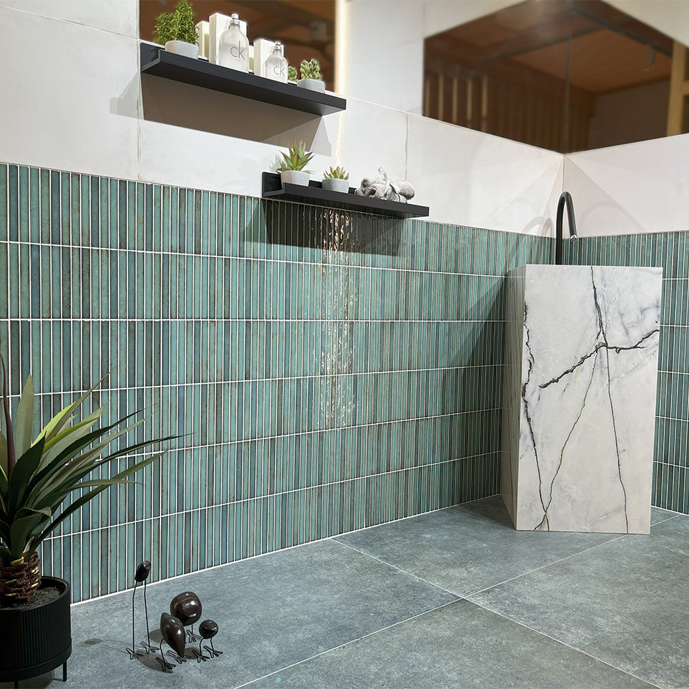 Castilla 14"x14" Emerald Ceramic Glossy Tile