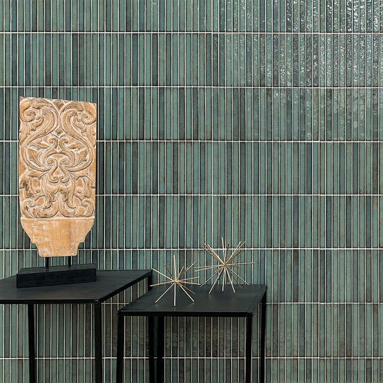 Castilla 14"x14" Emerald Ceramic Glossy Tile
