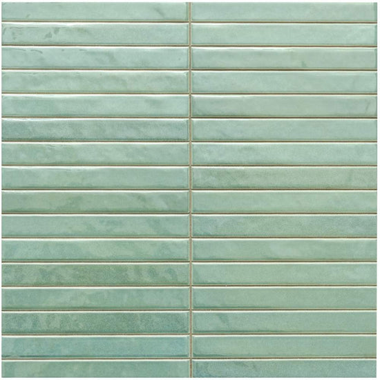 Castilla 14"x14" Sage Ceramic Glossy Tile