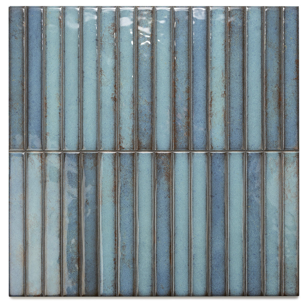 Castilla 14"x14" Turquoise Ceramic Glossy Tile