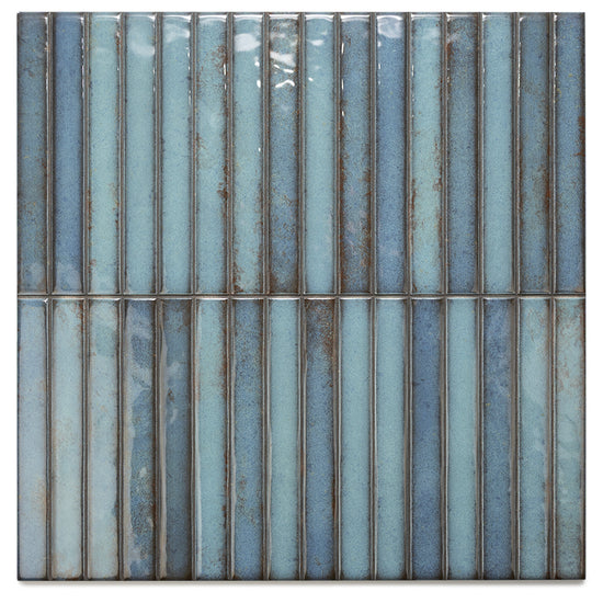 Castilla 14"x14" Turquoise Ceramic Glossy Tile