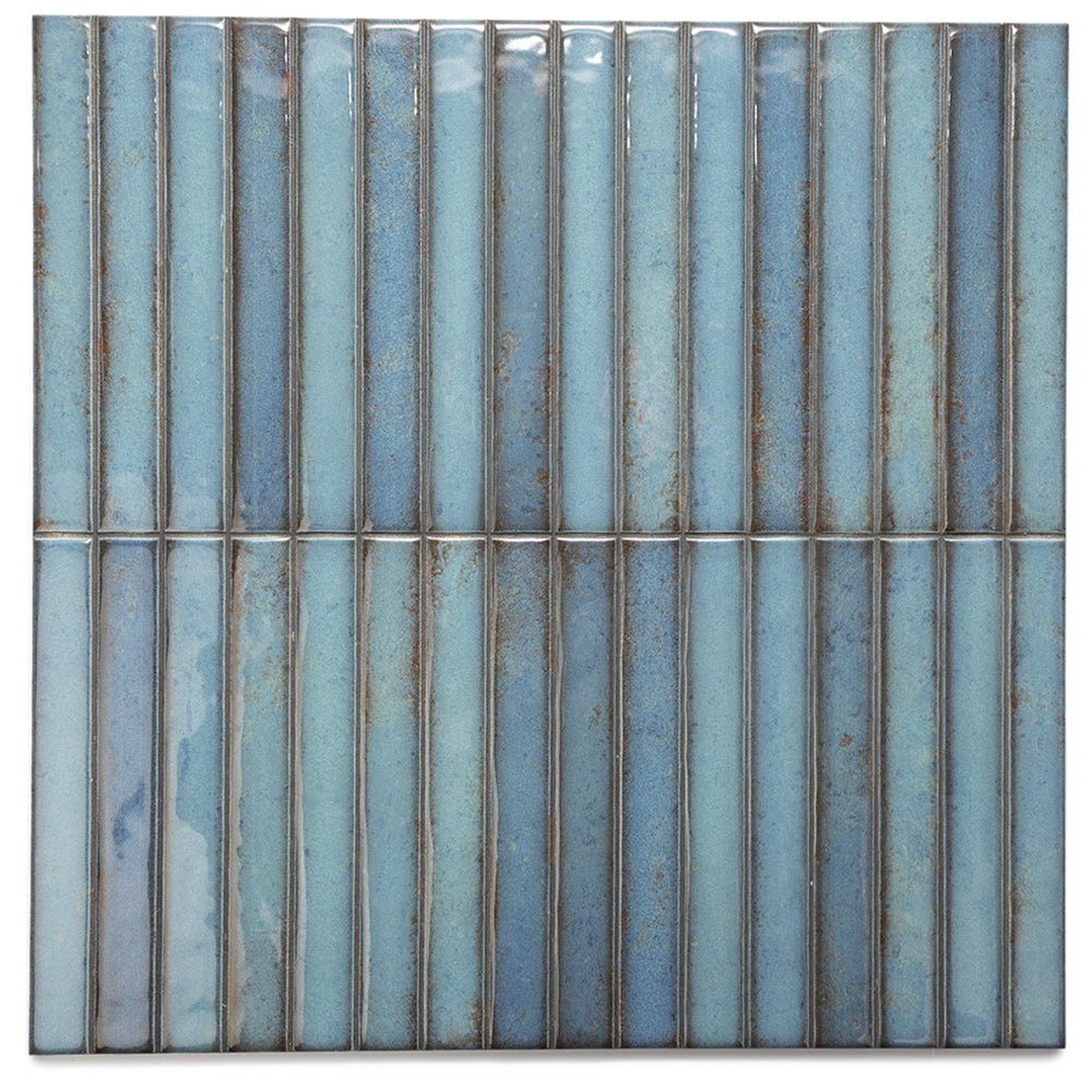 Castilla 14"x14" Turquoise Ceramic Glossy Tile