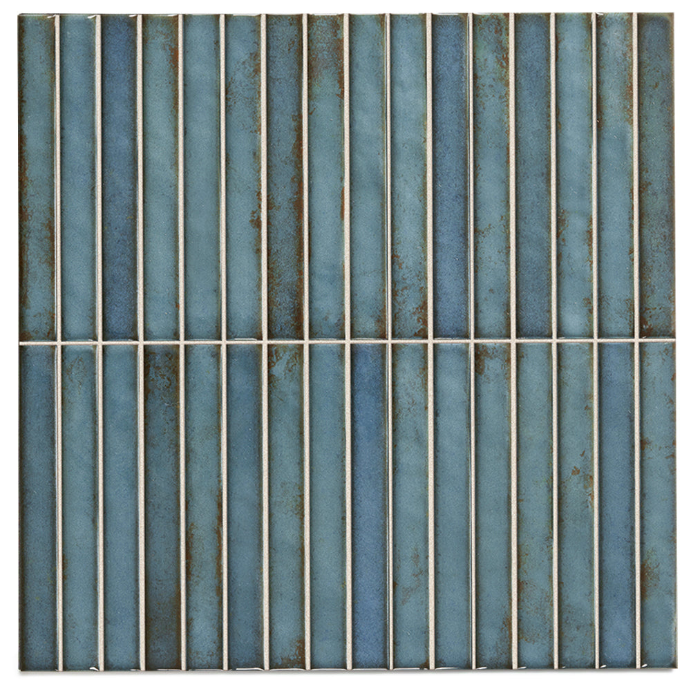 Castilla 14"x14" Turquoise Ceramic Glossy Tile