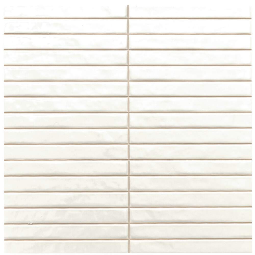 Castilla 14"x14" Ecru White Ceramic Glossy Tile