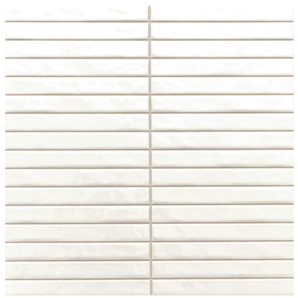 Castilla 14"x14" Ecru White Ceramic Glossy Tile