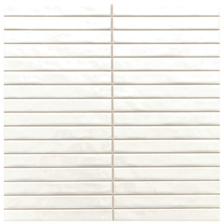 Castilla 14"x14" Ecru White Ceramic Glossy Tile