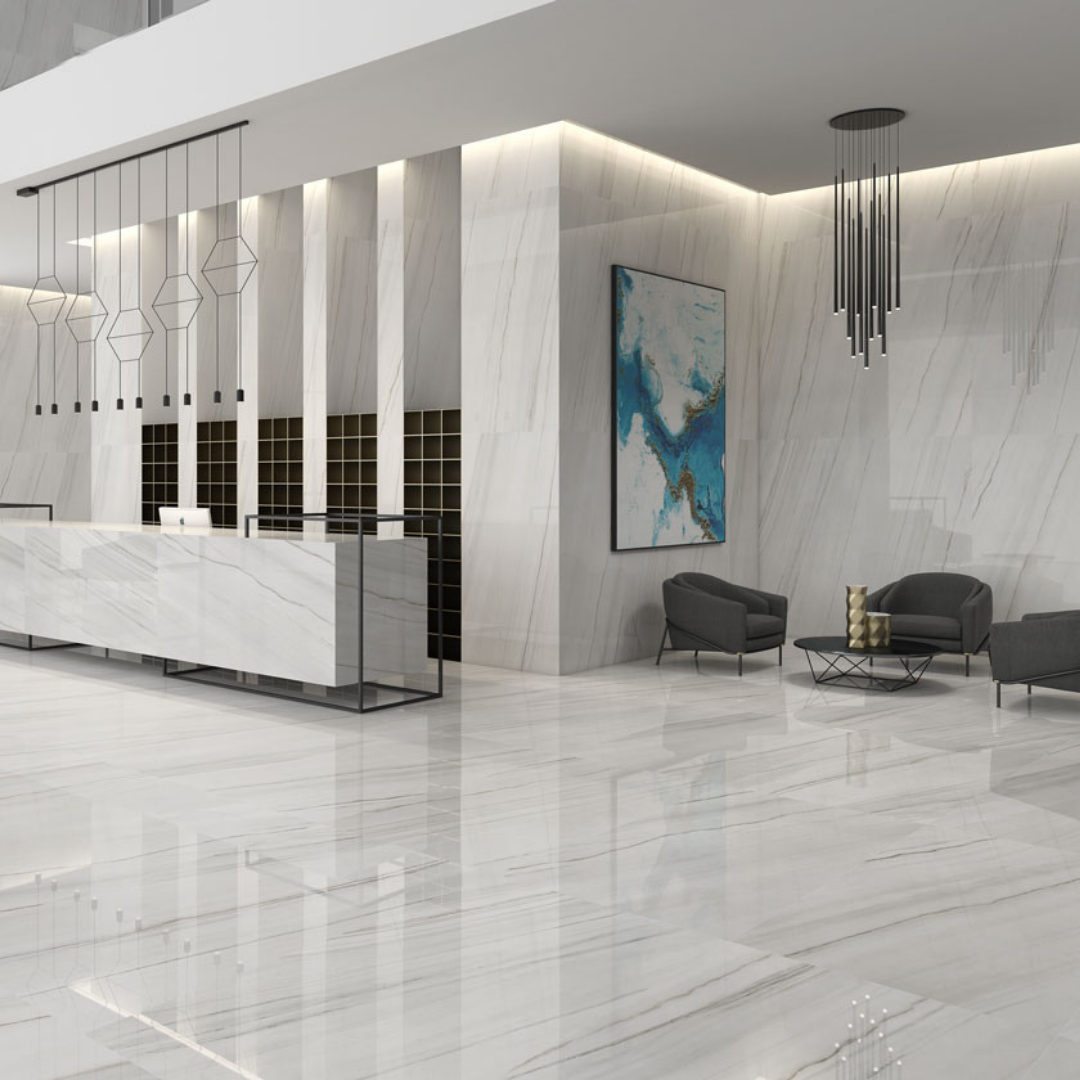Kingsley 24" x 48" Blanco Porcelain Glossy Tile
