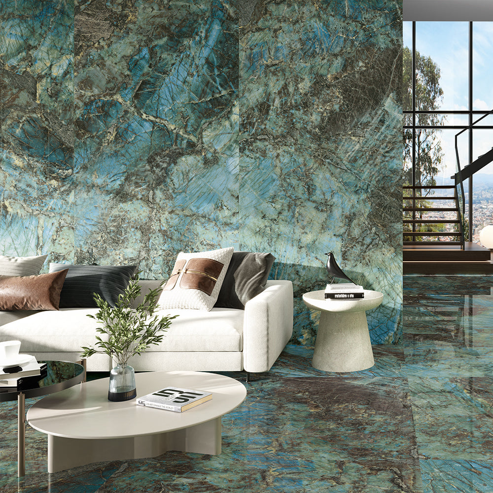 Riptide 24"x48" Verde Porcelain Polished Tile