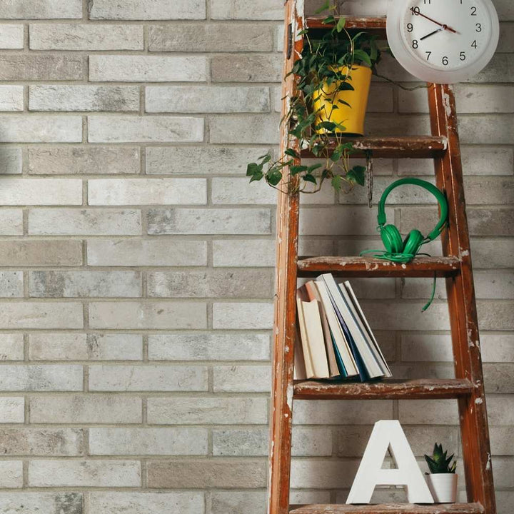 Brick City 2" x 10" Fog Porcelain Matte Tile