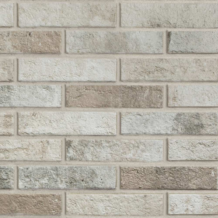 Brick City 2" x 10" Fog Porcelain Matte Tile