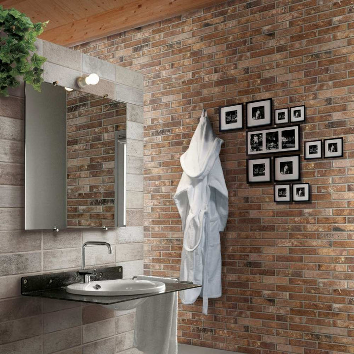 Brick City 2" x 10" Sunset Porcelain Matte Tile