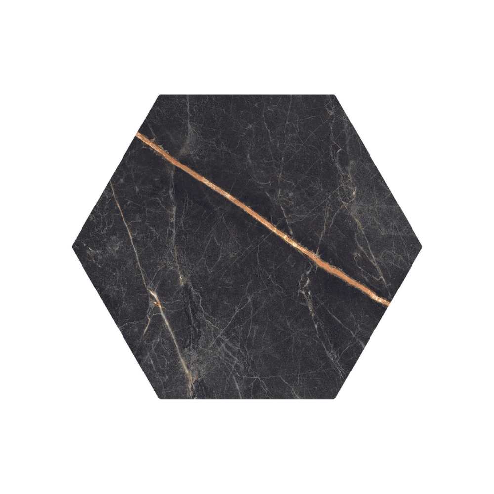 Oscuro 8" x 9" Gold Porcelain Matte Tile