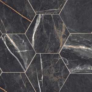 Oscuro 8" x 9" Gold Porcelain Matte Tile