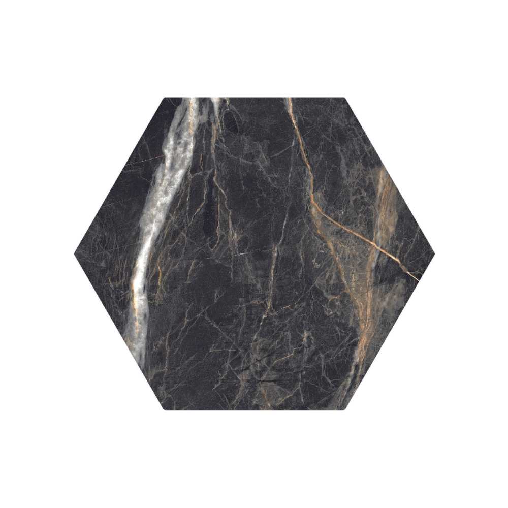 Oscuro 8" x 9" Gold Porcelain Matte Tile