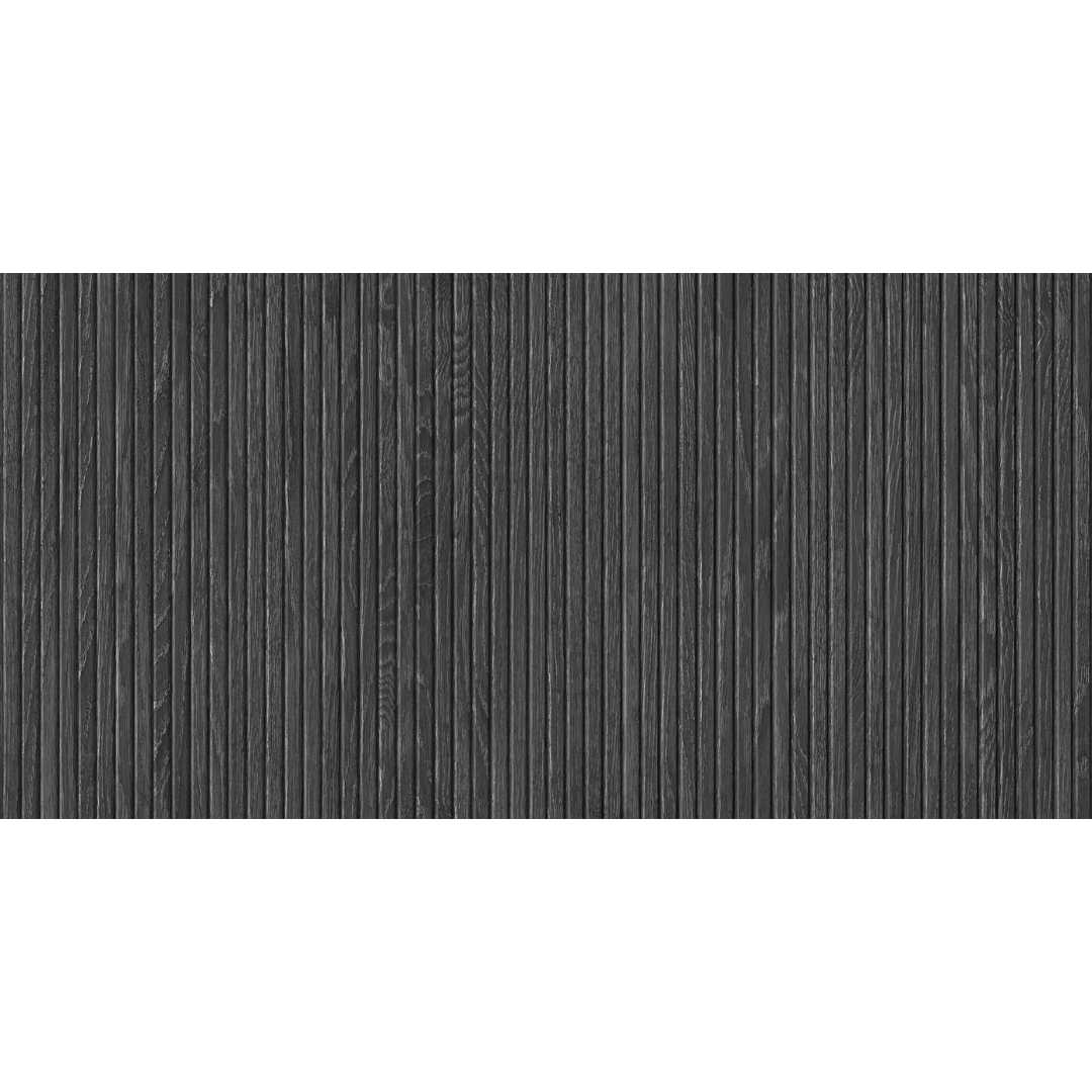 Marqueterie 24" x 48" Black Porcelain Matte Tile