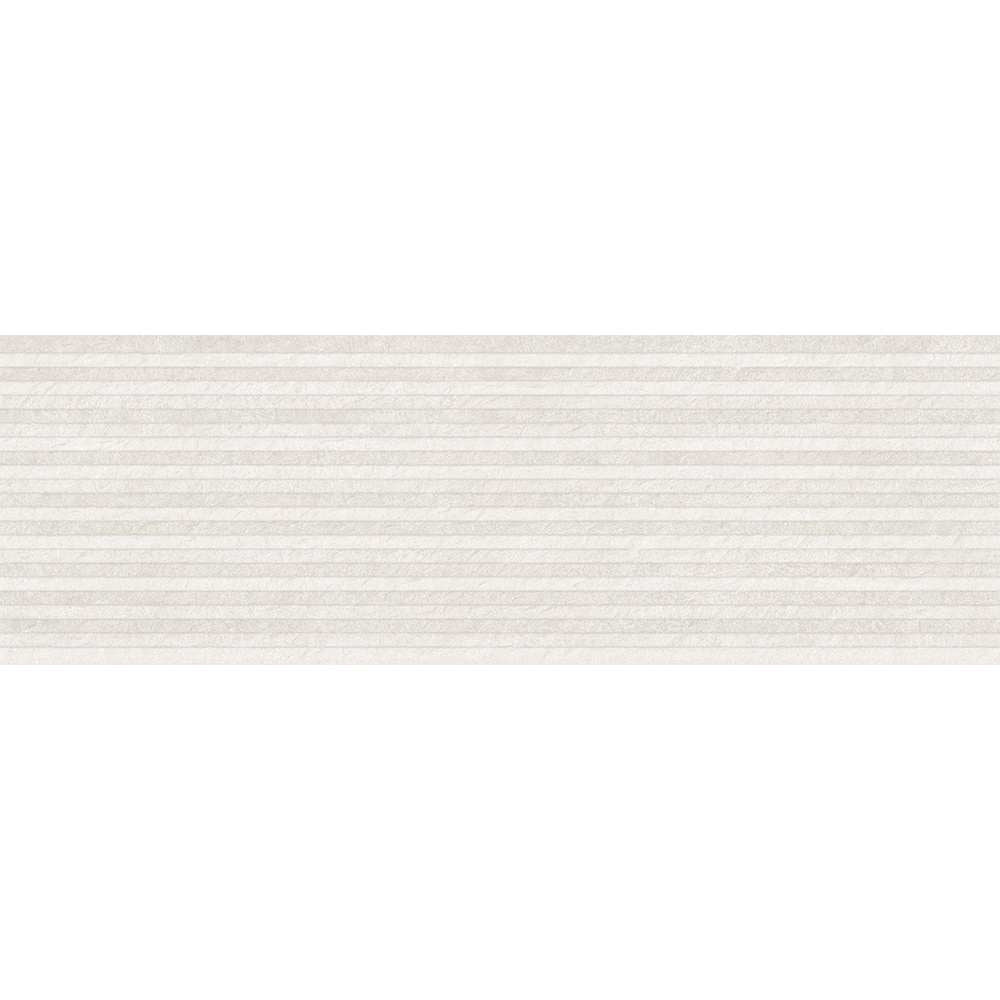 Crete 12" x 40" Blanco Relief Ceramic Matte Tile