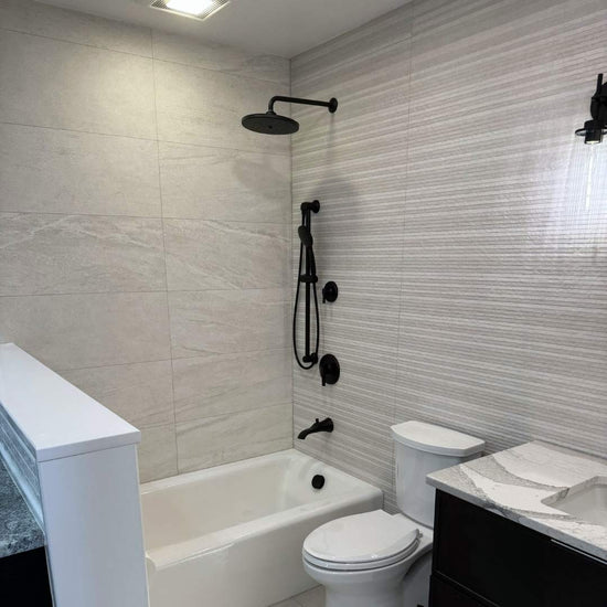 Crete 12" x 40" Blanco Ceramic Matte Tile