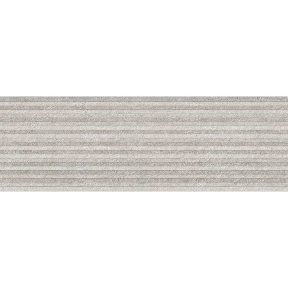 Crete 12" x 40" Gris Relief Ceramic Matte Tile