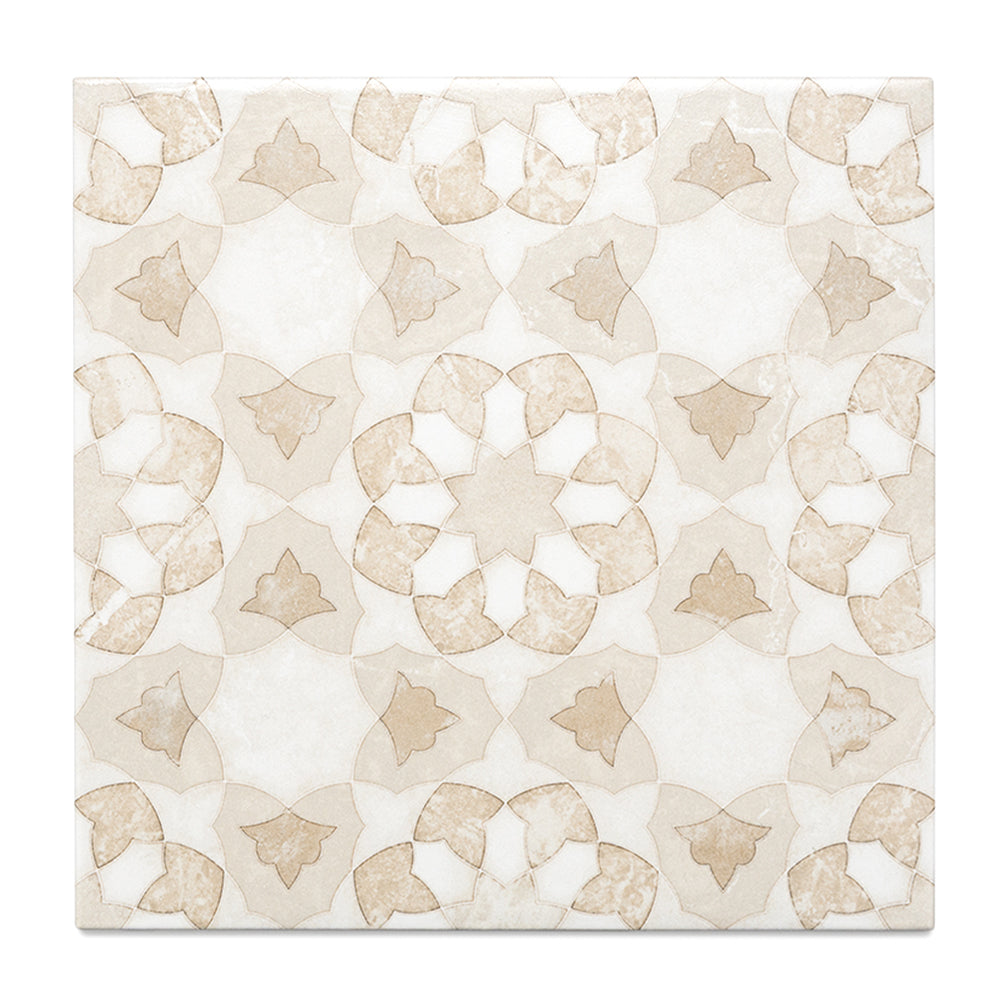 Pageant 9"x9" Crema Porcelain Matte Tile