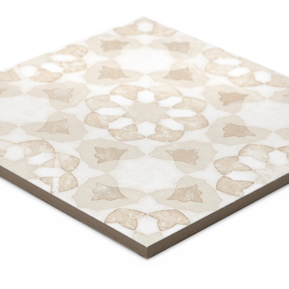 Pageant 9"x9" Crema Porcelain Matte Tile