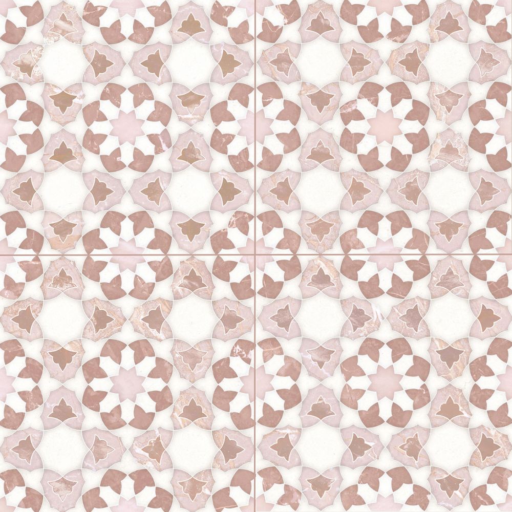 Pageant 9"x9" Rosa Porcelain Matte Tile
