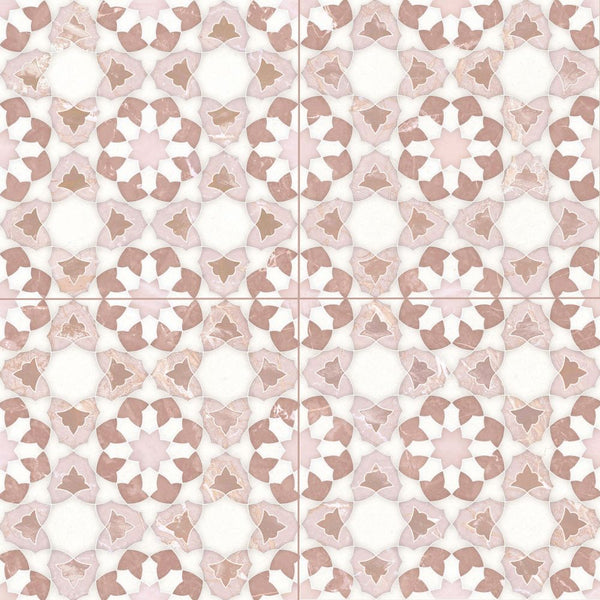 Pageant 9"x9" Rosa Porcelain Matte Tile